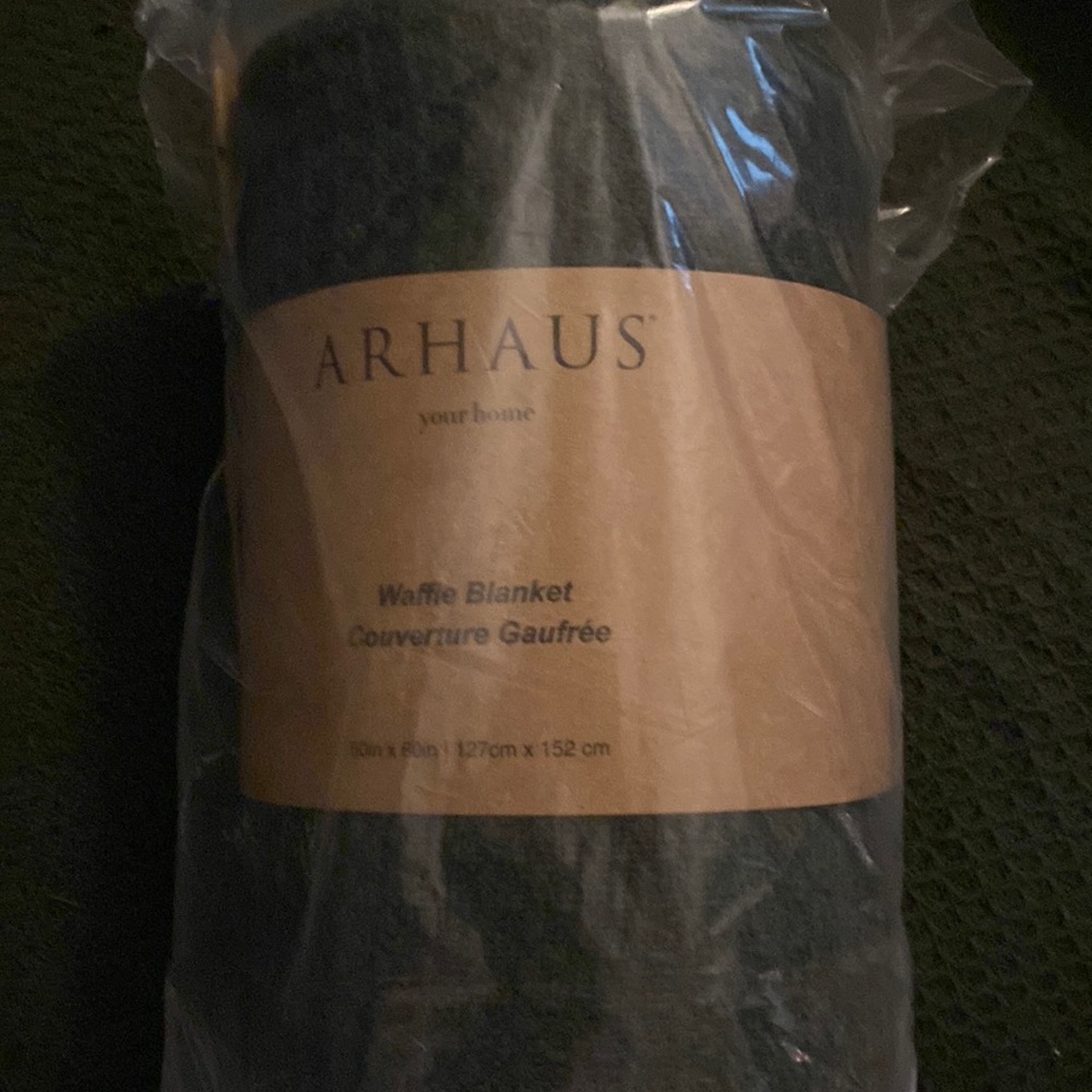 Arhaus waffle blanket